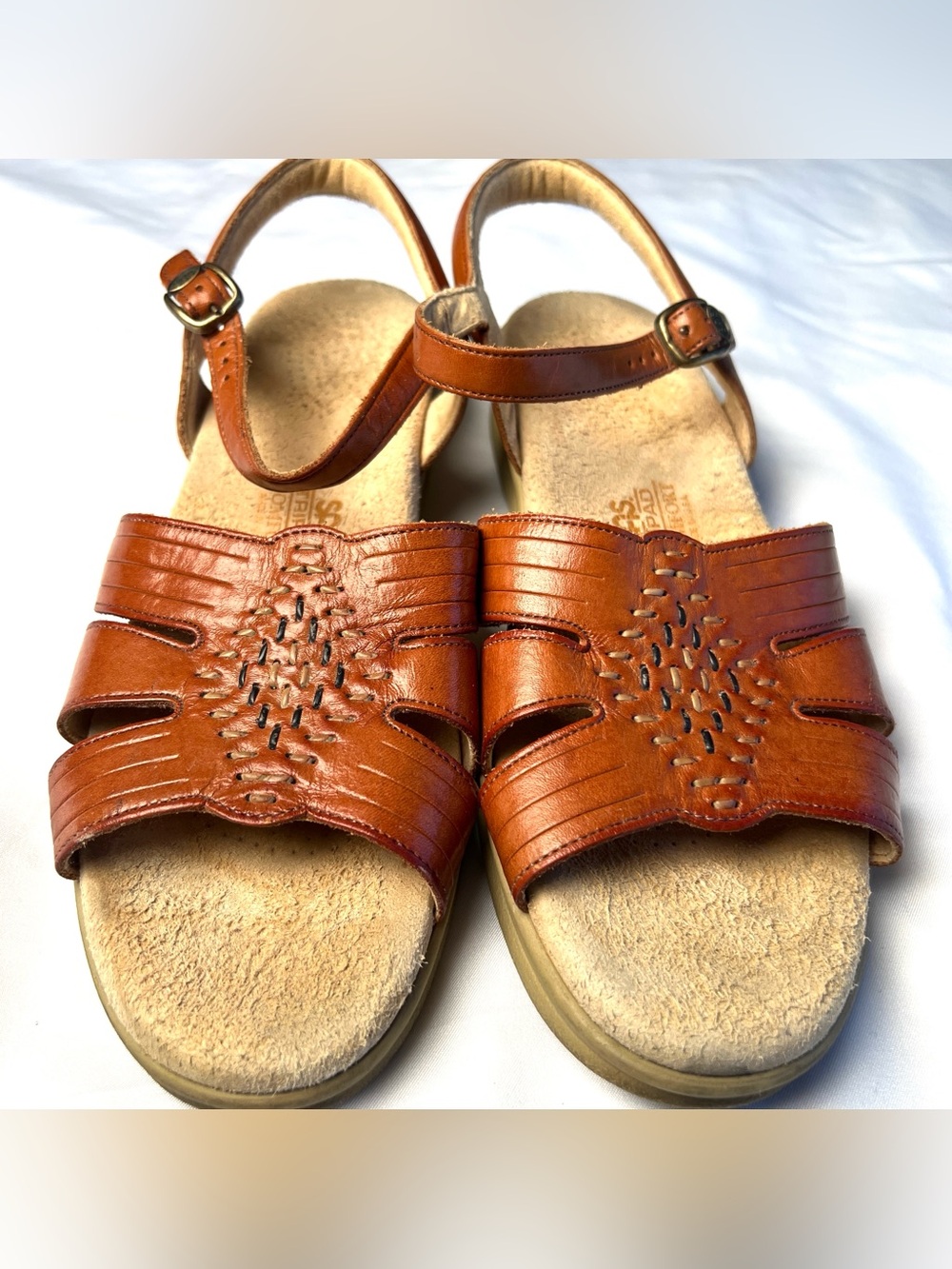 SAS Huarache Antique Tan Leather Sandals Women’s 9 S Slim - Picture 2 of 7